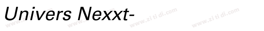 Univers Nexxt字体转换